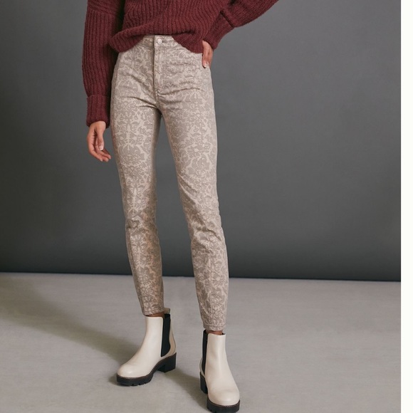 Anthropologie Denim - ANTHROPOLOGIE Pilcro Flocked High-Rise Denim Leggings